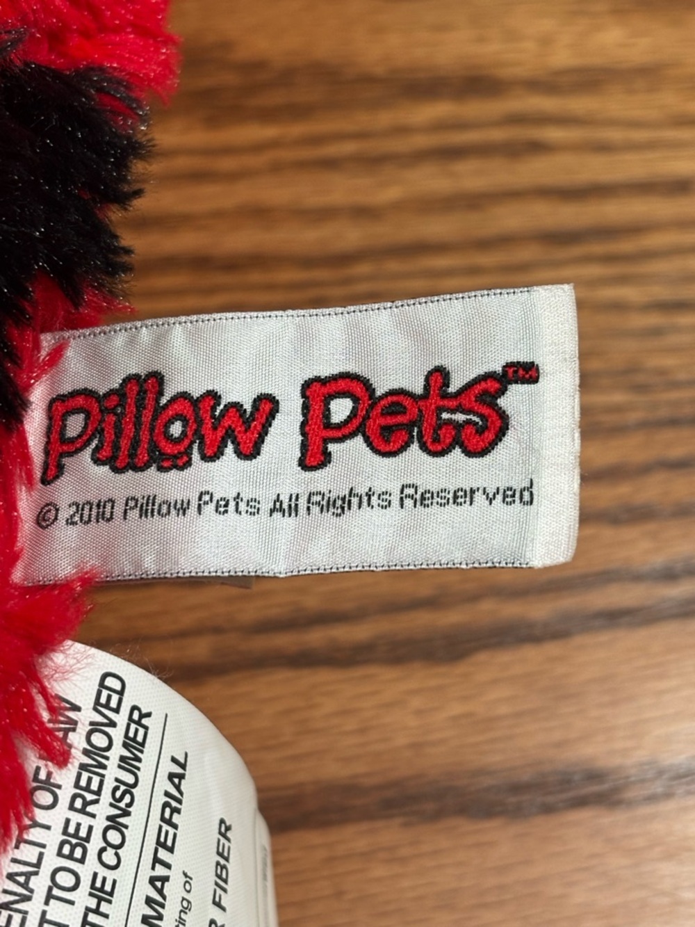 PILLOW PET Lady Bug 18 inch Comfy Pillow Plush 2010 Red Black Excellent - Picture 8 of 8